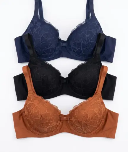 Paquete de 3 brasier para dama Sabrina